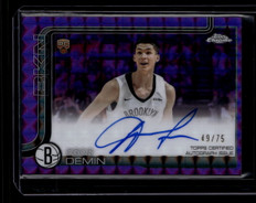 2025-26 Topps Chrome Rookie Autographs Purple Refractor Egor Demin RC Auto 49/75 ID: 181199
