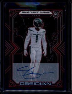 2022 Panini Obsidian Autographs Electric Red 131 Ahmad Sauce Gardner RC Auto /10 ID: 181205