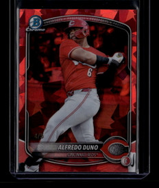 2025 Bowman Chrome Draft Sapphire Red Refractor bdc133 Alfredo Duno Rookie 4/5 ID: 181678