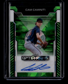 2025 Leaf Optichrome Green Crystal bacc1 Cam Caminiti Rookie Auto 2/6