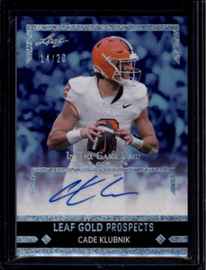 2025 Leaf ITG Used Sports Gold Prospects Silver Cade Klubnik Rookie Auto 14/20