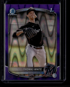 2025 Bowman Chrome Prospects Purple RayWave Refractor Thomas White RC 127/250