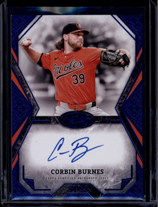 2025 Topps Tier One Talent Autographs Blue Foil TOTACB Corbin Burnes Auto 28/99