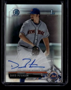 2017 Bowman Chrome Draft Autographs Refractor David Peterson Rookie Auto 63/499
