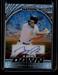 2025 Leaf Baseball Nation A New Dawn Silver Shimmer Bryce Rainer Rookie Auto /15