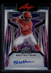 2023 Leaf Metal Autograph Pre-Production Proof Galaxy Brice Matthews RC Auto 1/1