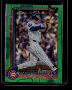 2025 Topps Chrome Update Green RayWave Refractor usc76 Pete Crow-Armstrong 50/99
