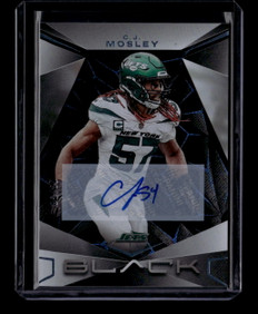 2024 Panini Black Autographs Sapphire 83 C. J. Mosley Auto 29/50