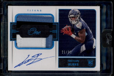 2022 Panini One Blue 36 Treylon Burks Rookie Dual Patch Auto 21/99