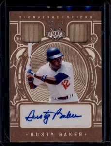 2025 Leaf Lumber Signature Sticks Bronze ssdb1 Dusty Baker Dual Bat Auto 5/35