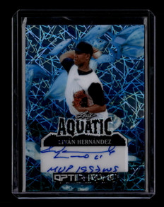 2025 Leaf Optichrome Aquatic Autographs Livan Hernandez 1997 WS MVP Auto 1/1
