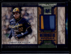 2025 Topps Museum Meaningful Material Sapphire MMRCY Christian Yelich Patch /35