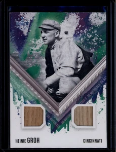2021 Diamond Kings DK Materials 92 Heinie Groh Dual Bat