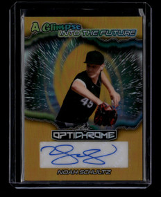 2025 Leaf Optichrome A Glimpse into the Future Gold Noah Schultz Rookie Auto 1/1