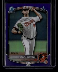 2025 Bowman Chrome Draft Purple Refractor bdc186 Joseph Dzierwa Rookie 146/250