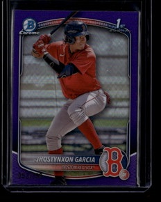 2025 Bowman Chrome Prospects Purple Refractor bcp43 Jhostynxon Garcia RC 53/250