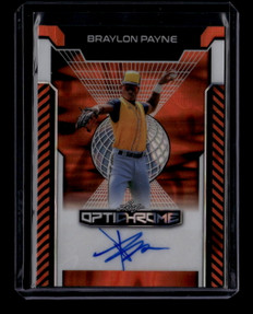 2025 Leaf Optichrome Orange Lava babp1 Braylon Payne Rookie Auto 3/4
