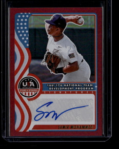 2025 USA Stars Stripes National Team Signatures Red Samir Mohammed RC Auto 75/99