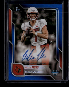 2025 Bowman Chrome University Autograph Blue Refractor Miller Moses RC Auto /150