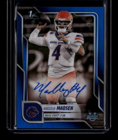2025 Bowman Chrome U Autographs Blue Refractor Maddux Madsen RC Auto 20/150
