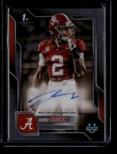 2025 Bowman Chrome University Autographs BCAZB Zabien Brown Rookie Auto