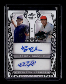 2024 Leaf Trinity Autographs Black Brody Brecht Welinton Herrera Dual RC Auto /5