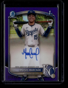 2025 Bowman Chrome Autographs Purple Refractor Moises Marchan RC Auto 238/250