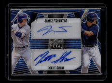 2023 Leaf Metal Autographs Wave Blue James Triantos Matt Shaw Dual RC Auto 1/8