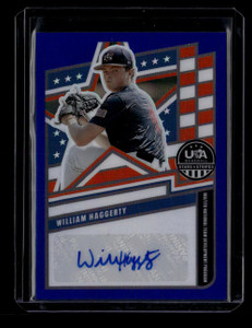 2026 USA Stars and Stripes Prizm National Team Blue William Haggerty RC Auto /49