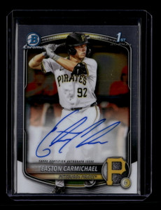 2025 Bowman Chrome Draft Autographs CPAECA Easton Carmichael Rookie Auto