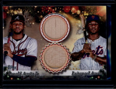 2025 Topps Holiday Dual Relics DPRAA Luisangel Ronald Acuna Dual Bat 24/99