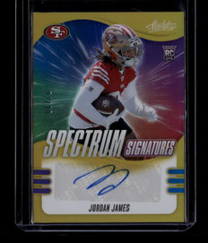 2025 Absolute Spectrum Signatures Gold 19 Jordan James Rookie Auto 2/10