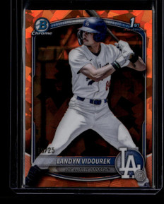2025 Bowman Chrome Draft Sapphire Orange Refractor Landyn Vidourek RC 19/25