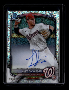2025 Bowman Chrome Autographs Speckle Refractor Luke Dickerson RC Auto 96/299