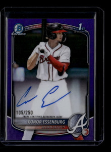 2025 Bowman Chrome Autographs Purple Refractor Conor Essenburg RC Auto 105/250