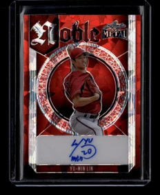 2023 Leaf Metal Noble Autographs Crystal Red NYML Yu-Min Lin Rookie Auto 1/1
