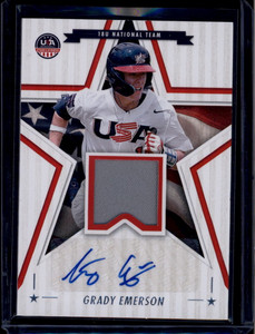 2025 USA Stars and Stripes Signature Materials Grady Emerson Rookie Jersey Auto