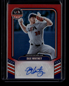 2026 USA Stars and Stripes Prizm National Team Red Dax Whitney RC Auto 95/99