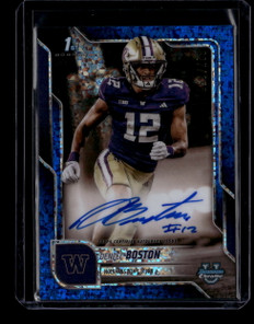 2025 Bowman Chrome Blue Mini Diamond Refractor Denzel Boston RC Auto 27/150