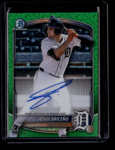 2025 Bowman Chrome Mega Autographs Green Refractor Josue Briceno RC Auto 54/99