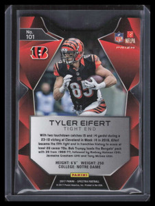 2017 Panini Spectra Neon Orange Die Cut 101 Tyler Eifert 3/3