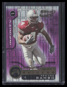2001 Quantum Leaf Infinity Purple 232 Ken-Yon Rambo Rookie 13/15