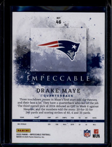 2025 Panini Impeccable 46 Drake Maye 79/80