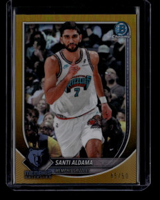 2025-26 Bowman Chrome Gold Refractor bcv200 Santi Aldama 45/50