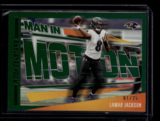 2023 Rookies and Stars Man In Motion Green 24 Lamar Jackson 1/25
