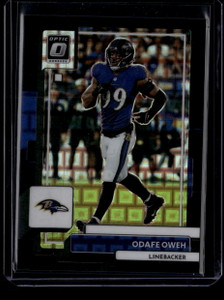 2022 Donruss Optic Black Pandora Refractor 19 Odafe Oweh 20/25