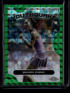 2025 Topps Chrome Youthquake Green Geometric Refractor yqe3 Qinwen Zheng 49/75