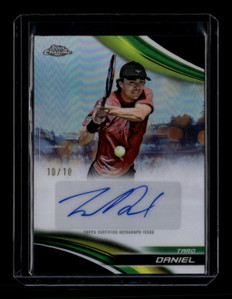 2025 Topps Chrome Autographs Black Refractor CATDL Taro Daniel Auto 10/10