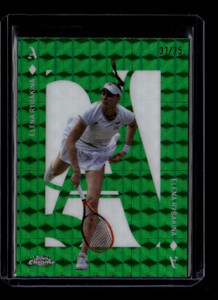 2025 Topps Chrome Aces Green Geometric Refractor ace3 Elena Rybakina 37/75