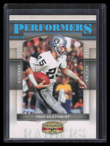 2007 Donruss Gridiron Gear Performers Platinum 17 Fred Biletnikoff 15/25